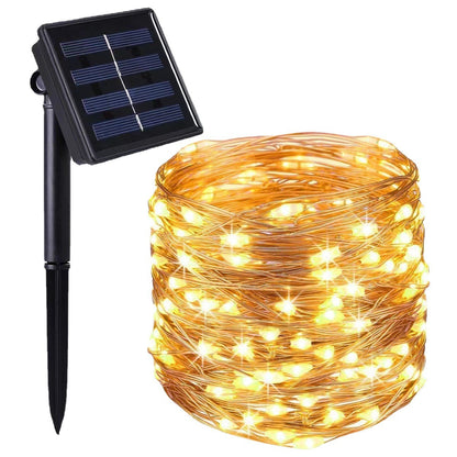 Wasserfeste Lichterkette mit Solarenergie