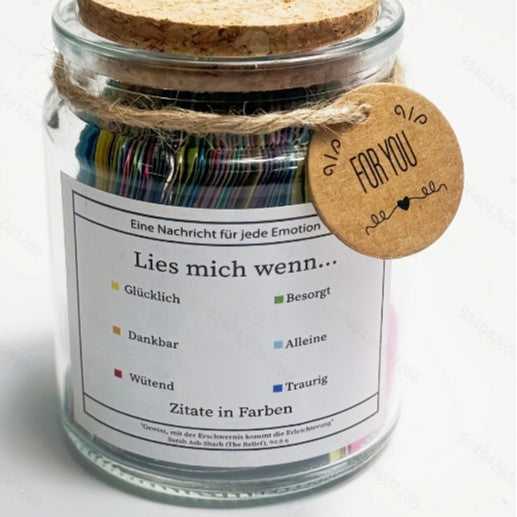 Handgemachtes 90 Tage Bible Verse Glas