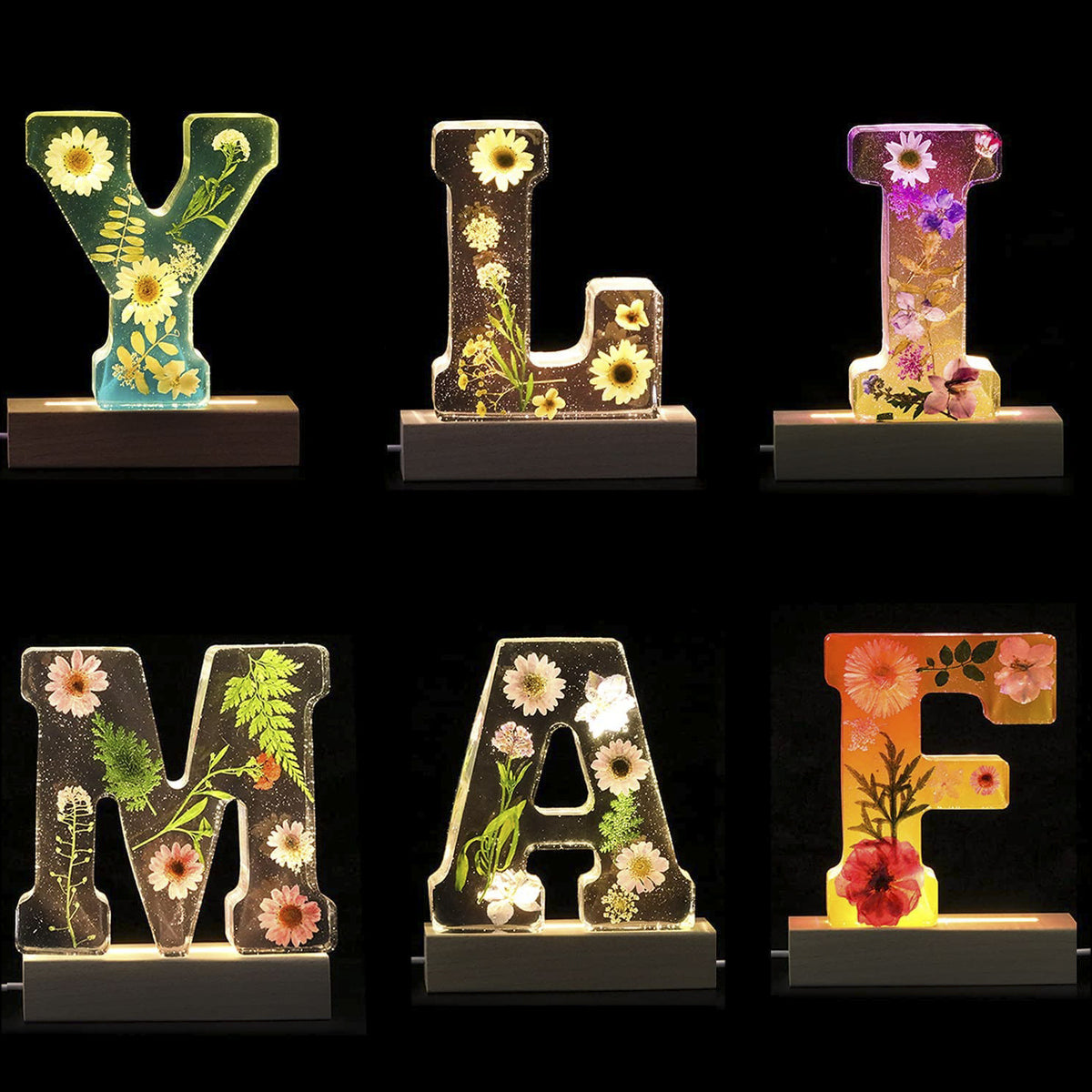 LED Buchstaben Blumen