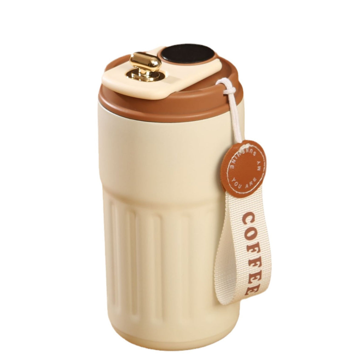 Edelstahl  Kaffebecher mit LED Temperatur Anzeige 450 ML