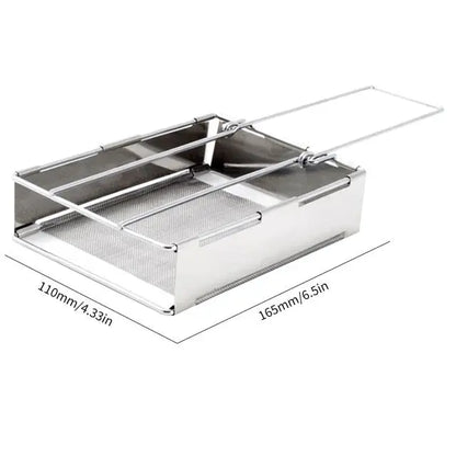 Faltbarer Edelstahl-Holzofen – Tragbarer Campingkocher für Outdoor-Kochen
