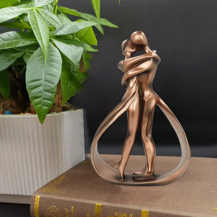 Moderne Liebespaar-Skulptur – Symbol Der Verbundenheit
