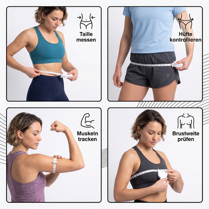 Einziehbares 3D-Körpermaßband für Taille, Hüfte, Brust & Arme