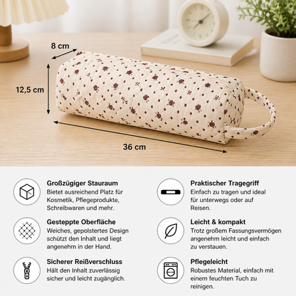 Gesteppte multifunktionale Reisetasche – Geräumiger Organizer für Toilettenartikel & Make-up mit Tragegriff