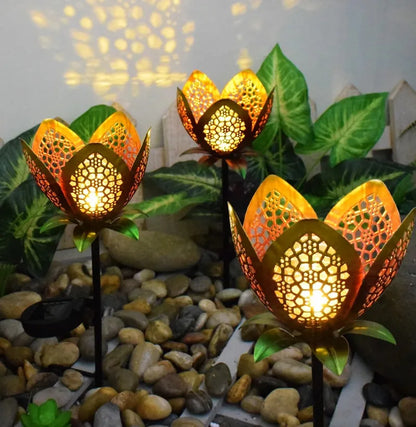 Solar Gartenleuchte Lotusblume – Dekorative LED Außenbeleuchtung für Garten und Hof