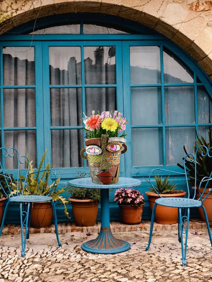 Bunter Gesichts-Blumentopf – Kreative Deko für Zuhause und Garten