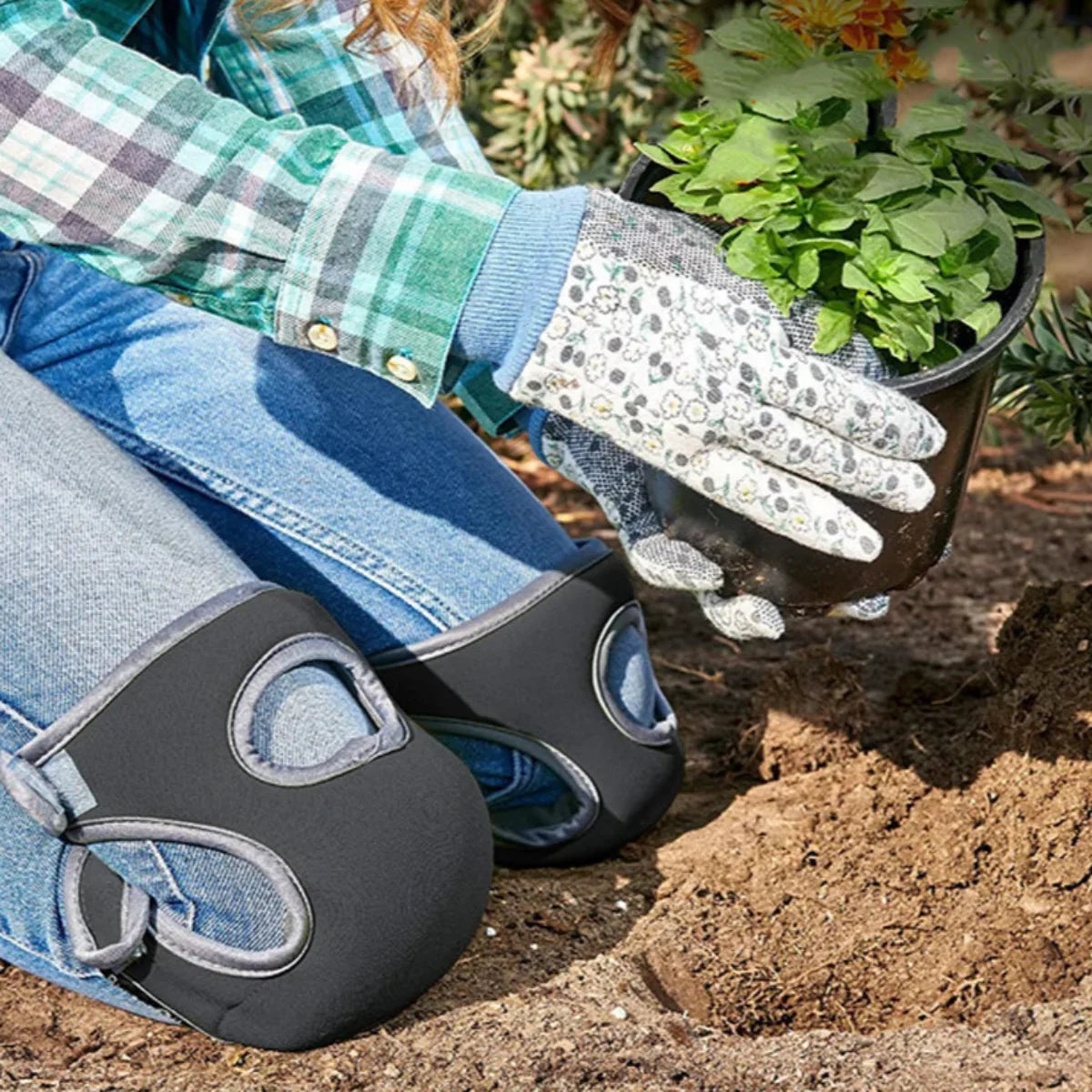 Ergonomische Knieschützer fürs Gärtnern mit extra Polsterung für maximalen Komfort