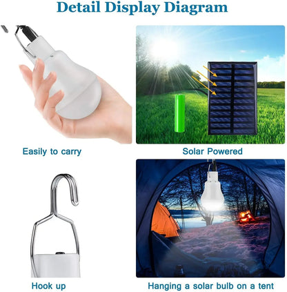 Solarlampe mit Solarpanel – Energiesparende LED Lampe für Innen- und Außenbereich