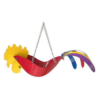Bunte Hängende Pflanzschale im Huhn-Design – Dekorativer Blumen-Hänger für den Garten