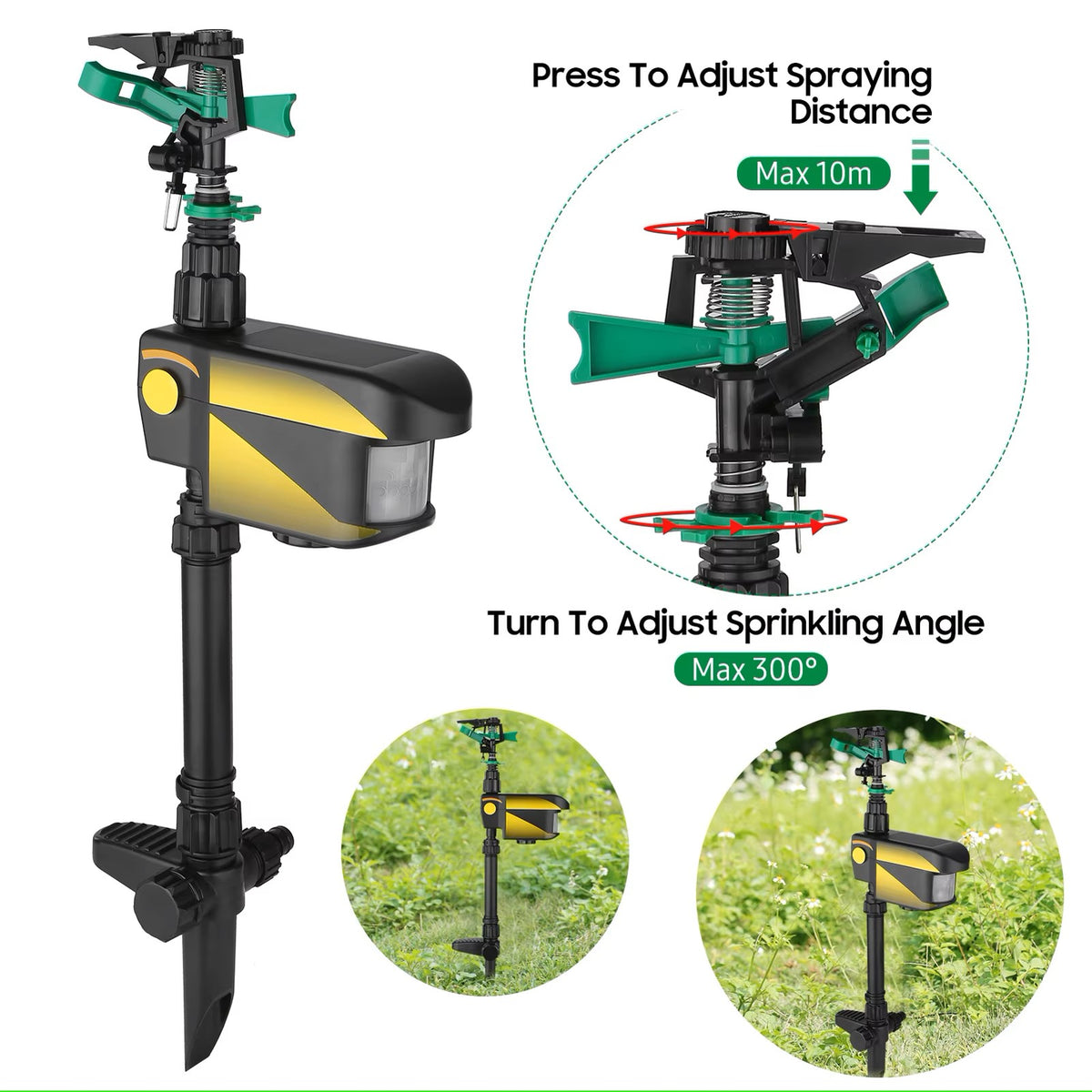 Sprinkleranlage für Gartenbewässerung – Einstellbarer Bewässerungs-Sprinkler mit Standfuß