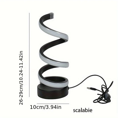 Moderne Spiral-LED-Tischlampe