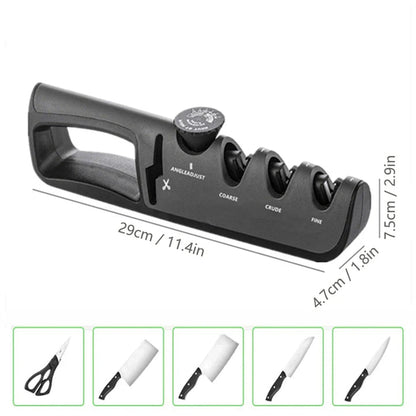 Multifunktionaler 4-in-1 Messerschärfer – Profi-Schleifgerät (1+1 Gratis)