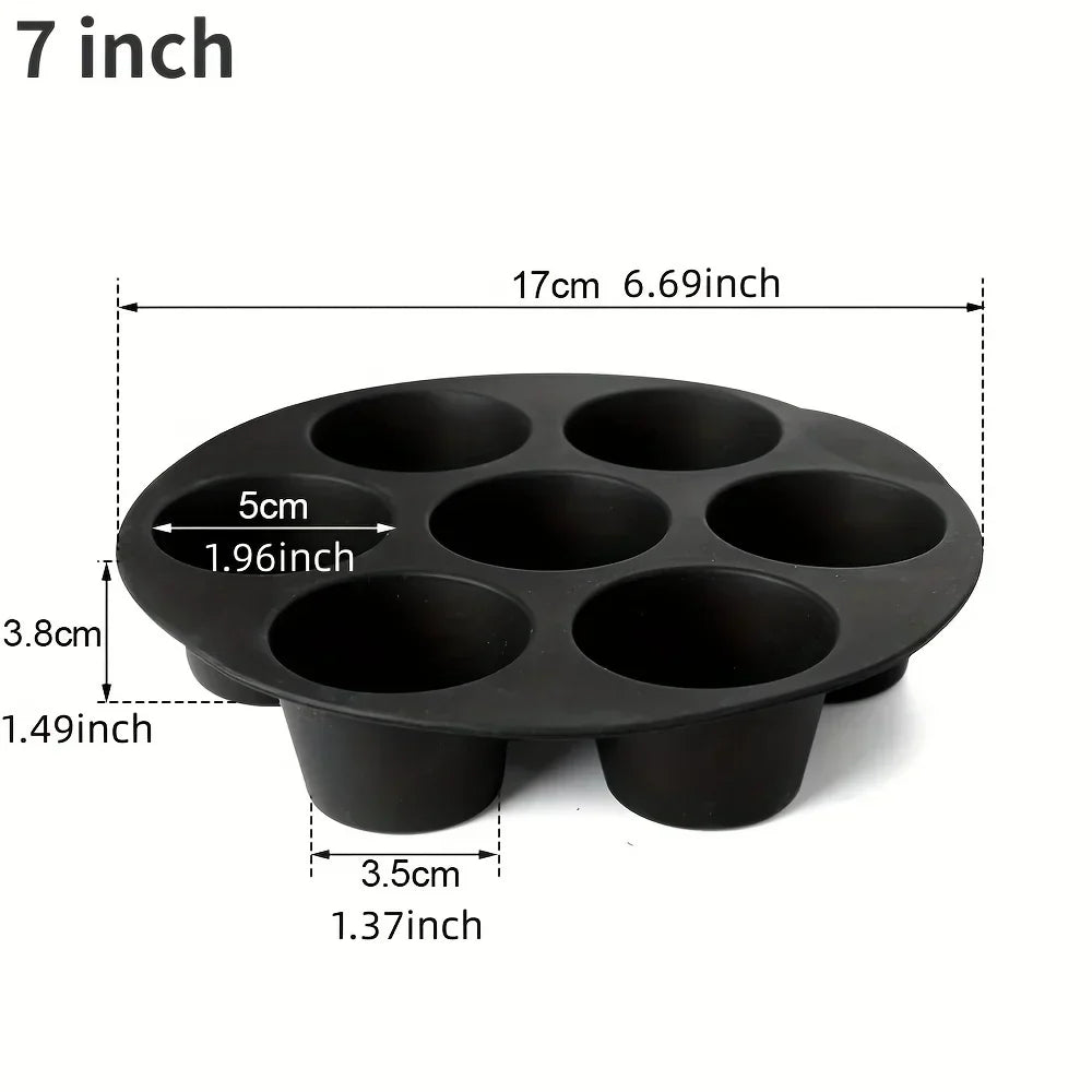Silikon-Muffinform für Heißluftfritteuse – Antihaft & Flexibel für Muffins, Cupcakes & Snacks