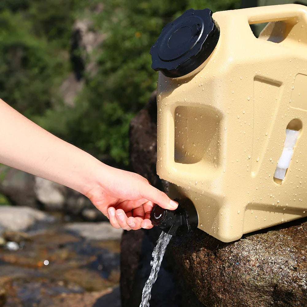 Tragbarer 12L Wasserbehälter mit Auslaufhahn – Robuster Kanister für Outdoor und Camping