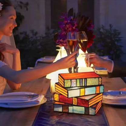 Kreative Bunte Buchlampe