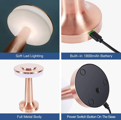 Zeitlose Kabellose LED-Tischleuchte