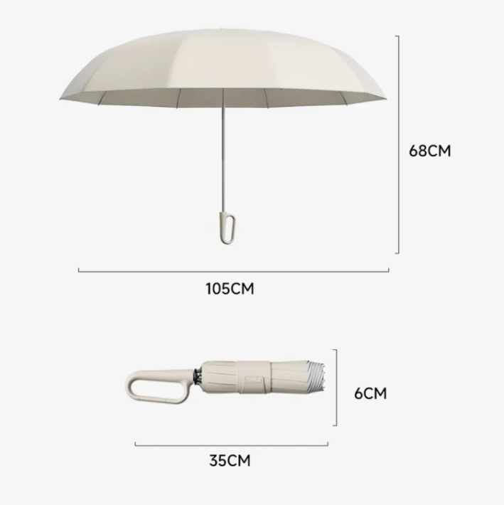 Sturmsicherer Regenschirm mit reflektierender Kante
