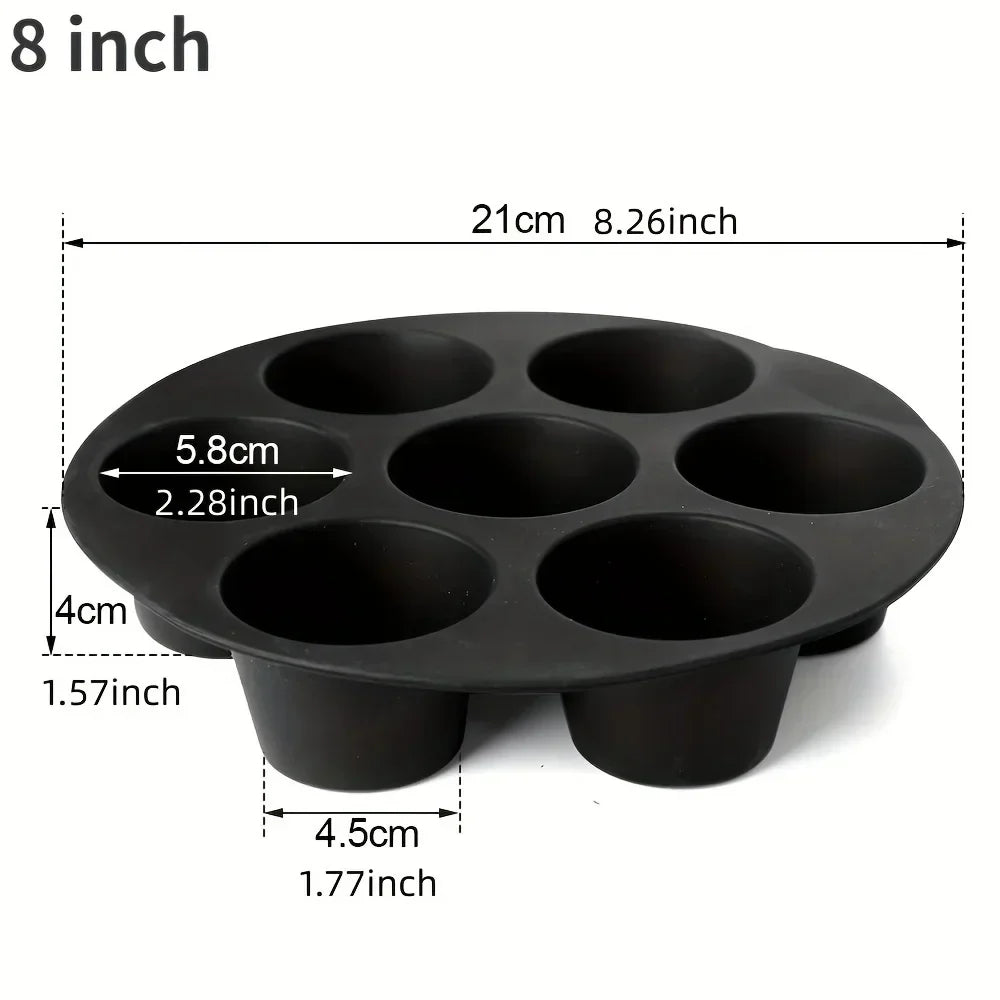 Silikon-Muffinform für Heißluftfritteuse – Antihaft & Flexibel für Muffins, Cupcakes & Snacks