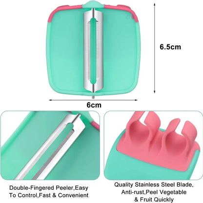 4-teiliges Finger-Gemüseschäler-Set