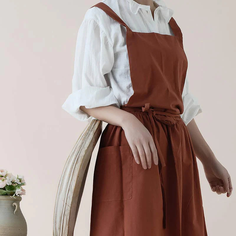 Baumwollschürze Mit Taschen Und Wasserabweisender Beschichtung