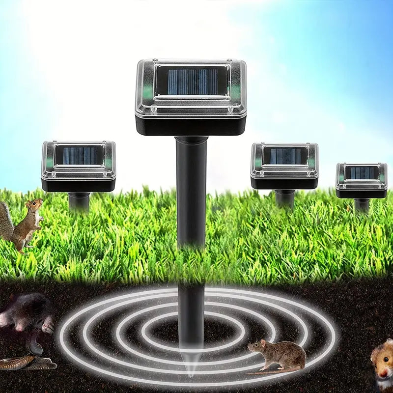 Solarbetriebene Schlangen- und Schädlingabwehr – Ultraschallgerät für den Garten
