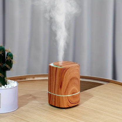 Ultraschall-Luftbefeuchter mit Holzoptik – Leiser Aromadiffuser mit LED & Automatischer Abschaltung