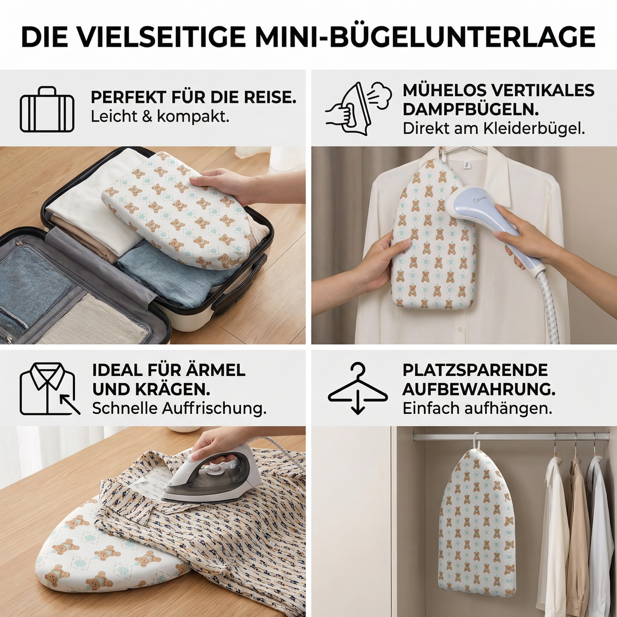 Hitzebeständiger Bügelhandschuh – Isoliert & Schutz vor Dampf und Hitze