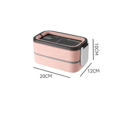 2-schichtige Edelstahl Bento-lunchbox Mit Verschlussdeckel