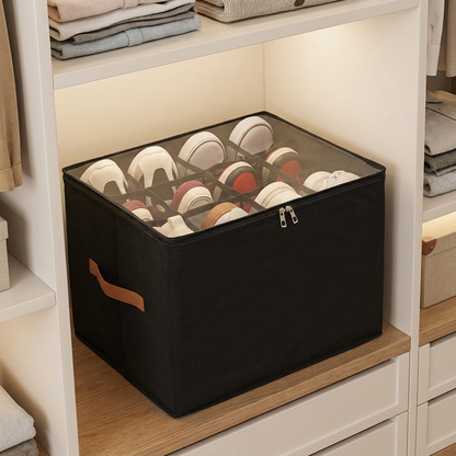 Faltbarer Schuh-Organizer mit einfachem Zugriff für die Aufbewahrung im Kleiderschrank