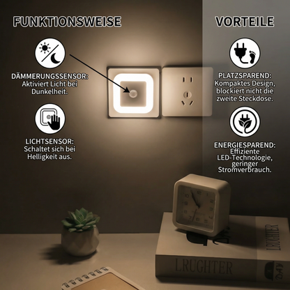 LED Nachtlicht Set mit Sensor – platzsparend & energiesparend