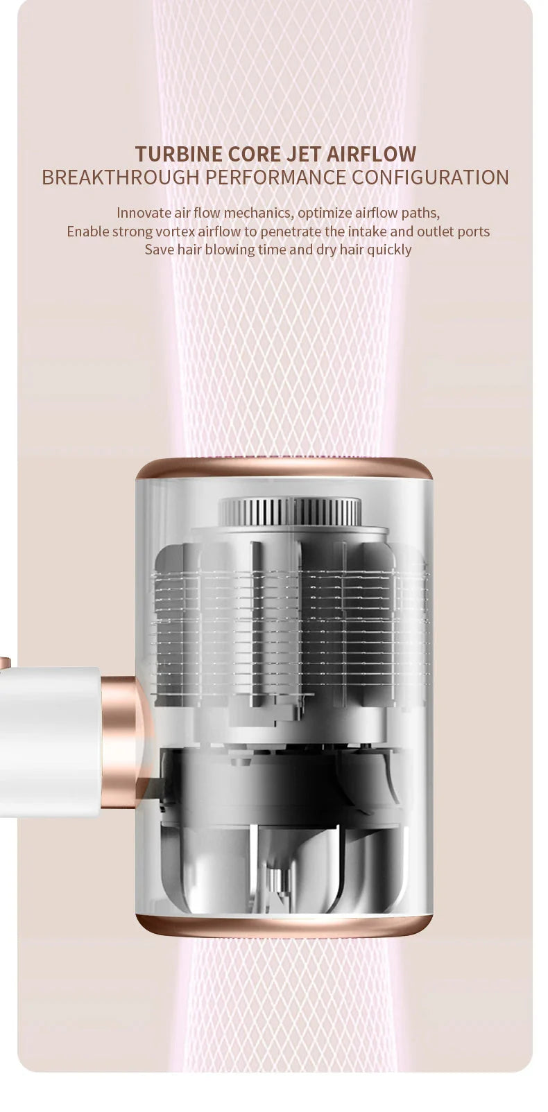 Hochleistungs-Haartrockner 2400W mit Kalt- und Warmluftfunktion - Ionentechnologie