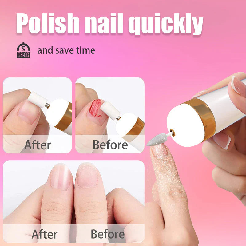 5-in-1 Elektrisches Nagelpflegegerät – Tragbares Maniküre-Tool mit LED-Licht
