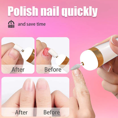 5-in-1 Elektrisches Nagelpflegegerät – Tragbares Maniküre-Tool mit LED-Licht