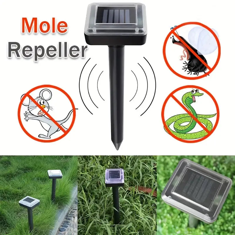 Solarbetriebene Schlangen- und Schädlingabwehr – Ultraschallgerät für den Garten