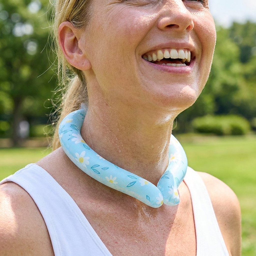 Selbstkühlendes Nackenband – wiederverwendbares Kühlband für heiße Tage, Sport & Outdoor