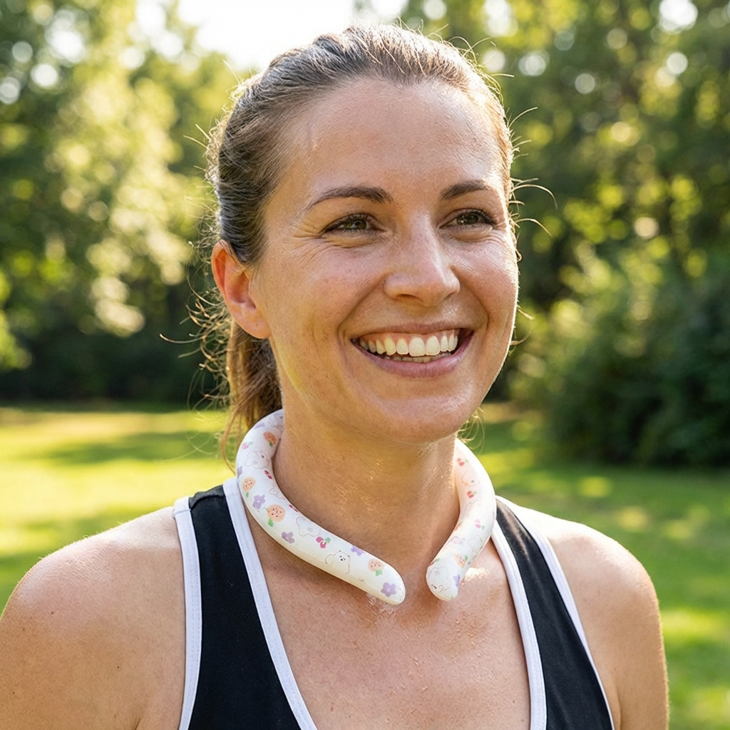Selbstkühlendes Nackenband – wiederverwendbares Kühlband für heiße Tage, Sport & Outdoor