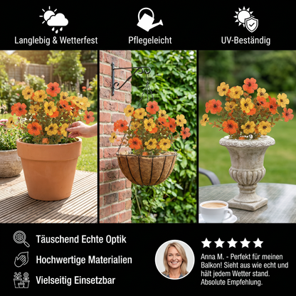 EverBloom – Unverblühender Kunstblumenstrauß aus Wildblumen für Pflanzkübel im Außenbereich