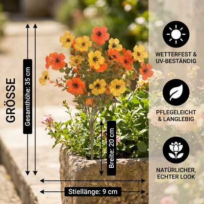 EverBloom – Unverblühender Kunstblumenstrauß aus Wildblumen für Pflanzkübel im Außenbereich