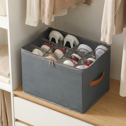 Faltbarer Schuh-Organizer mit einfachem Zugriff für die Aufbewahrung im Kleiderschrank