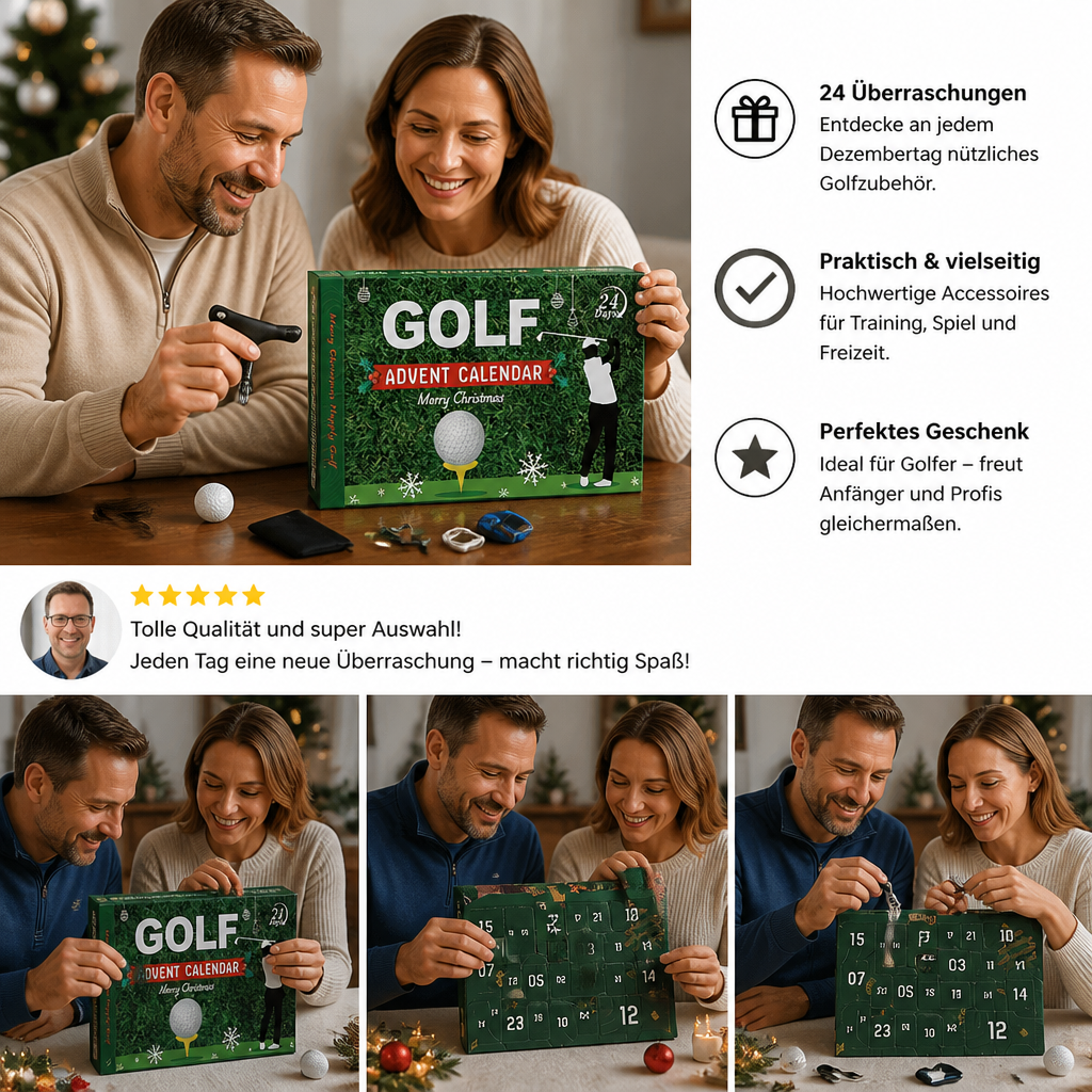 Golf-Adventskalender 2026 – 24 Tage voller Golfzubehör & Überraschungen