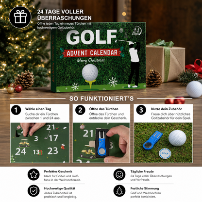 Golf-Adventskalender 2026 – 24 Tage voller Golfzubehör & Überraschungen