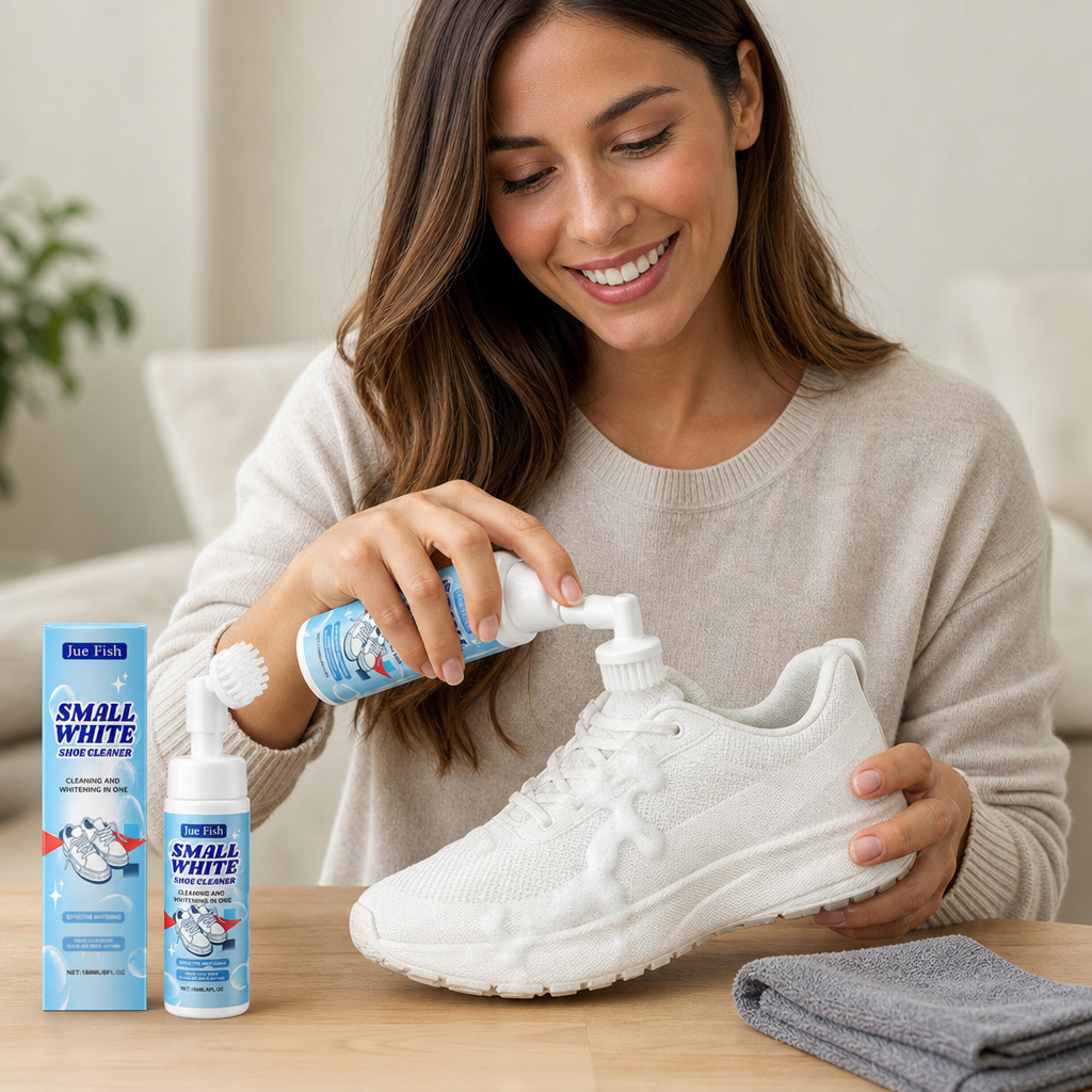 Wasserloses Sneaker- & Schuhreinigungsset mit Schaumreiniger, Bürste & Tuch