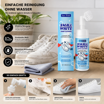 Wasserloses Sneaker- & Schuhreinigungsset mit Schaumreiniger, Bürste & Tuch