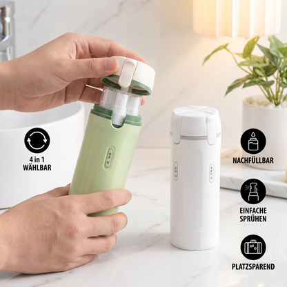 4 in 1 nachfüllbare Reisebehälter für Shampoo und Kosmetik