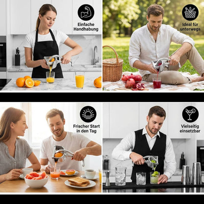Aluminium-Handentsafter – Manuelle Presse für Früchte & mehr