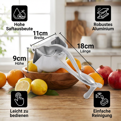 Aluminium-Handentsafter – Manuelle Presse für Früchte & mehr