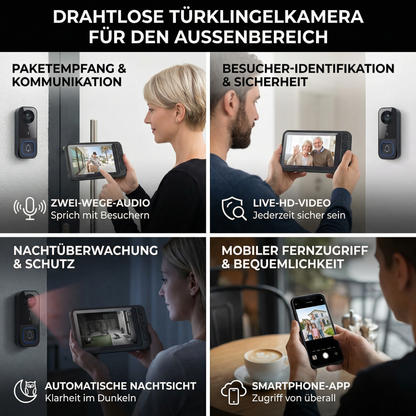 Drahtlose Türklingelkamera für den Außenbereich