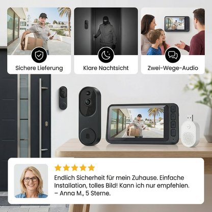 Drahtlose Türklingelkamera für den Außenbereich