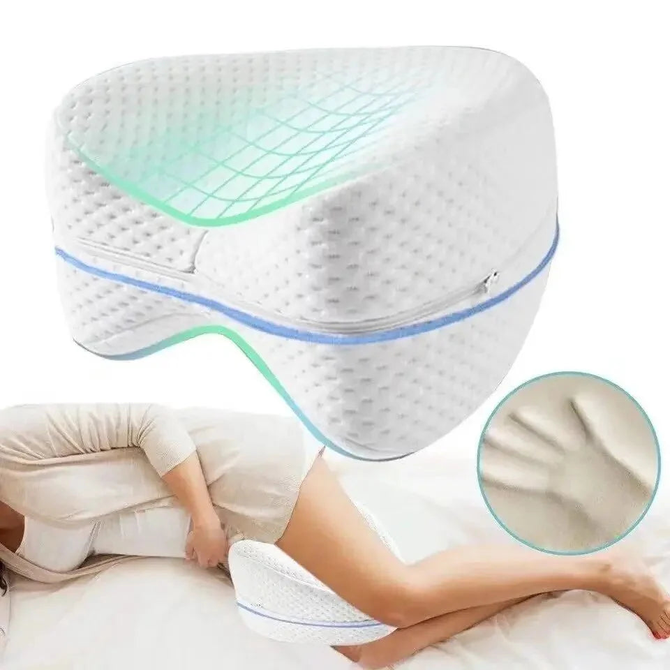 Orthopädisches Kniekissen für Seitenschläfer – Ergonomisches Beinkissen mit Memory-Schaum für besseren Schlaf