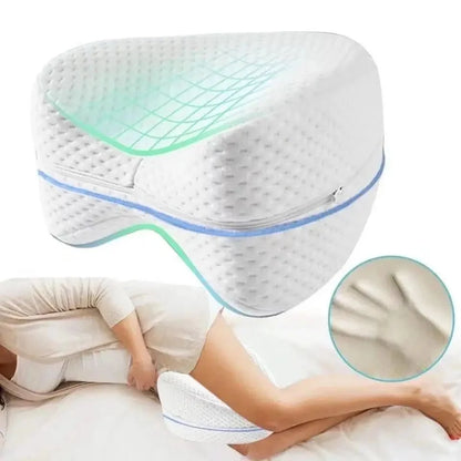 Orthopädisches Kniekissen für Seitenschläfer – Ergonomisches Beinkissen mit Memory-Schaum für besseren Schlaf